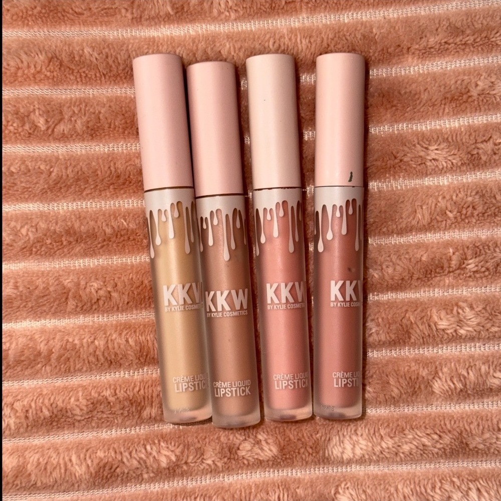 Kylie Cosmetics KKW Crème Liquid Lipstick Set Kimberly Kim Kimmie Kiki Nude 4pc